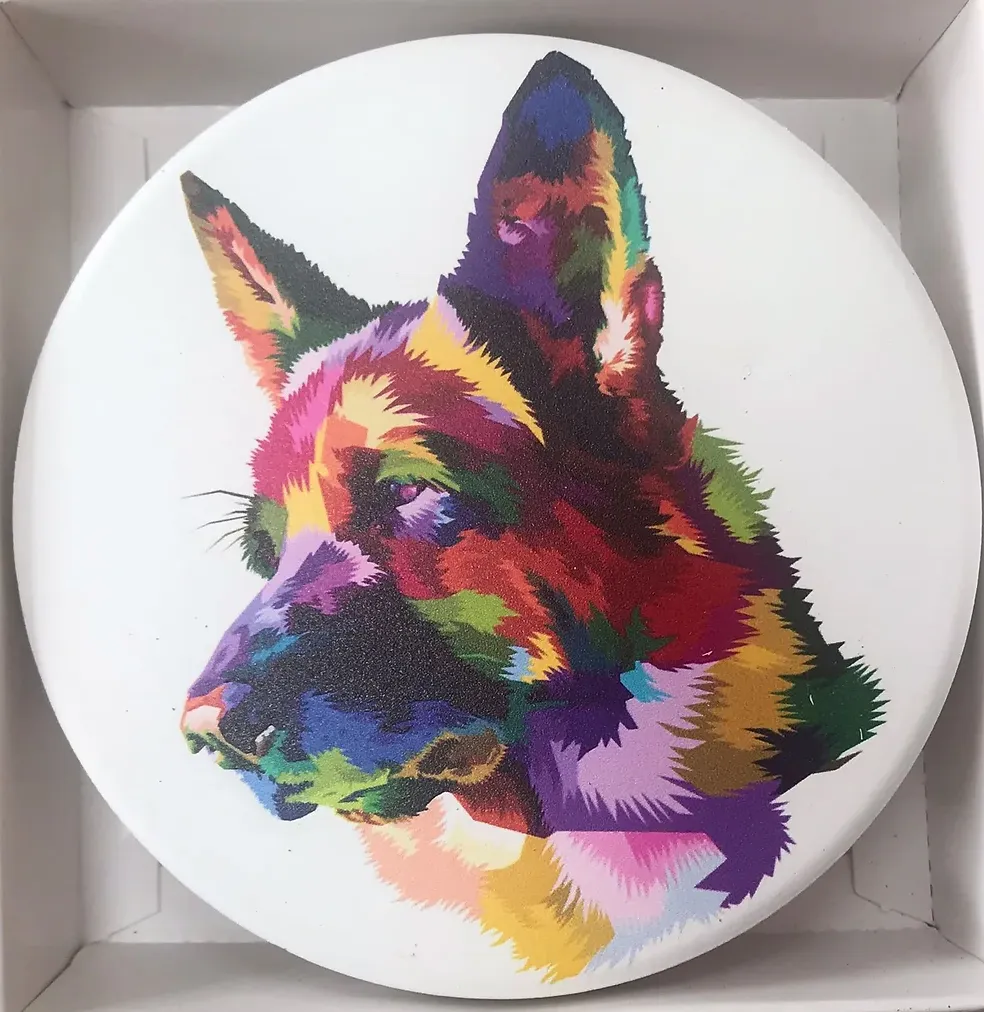 Multicoloured Animal Ceramic Coasters (11 Designs)