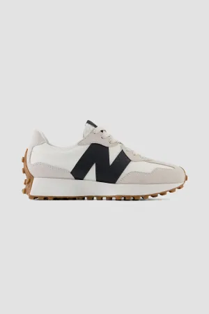 New Balance Unisex 327 Sneaker in Moonbeam with Black