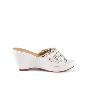 NIA Lace Design Slip On Wedge