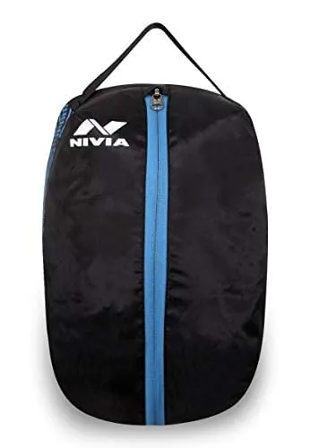 Nivia Ultra Shoe Bag, Shoe Bag for Men&Women, 100% Polyester, Highly Durable,Water Resistant,Lightweighted Fabric (Black)