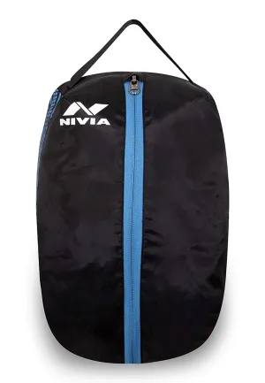 Nivia Ultra Shoe Bag, Shoe Bag for Men&Women, 100% Polyester, Highly Durable,Water Resistant,Lightweighted Fabric (Black)