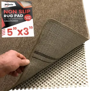 Non Slip Area Rug Pad Gripper 5x3 For Bathroom, Indoor, Kitchen And Outdoor Area