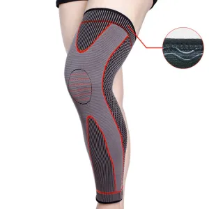 Nylon Knitted Riding Sports Extended Knee Pads, Size: XL(Red Anti-slip)