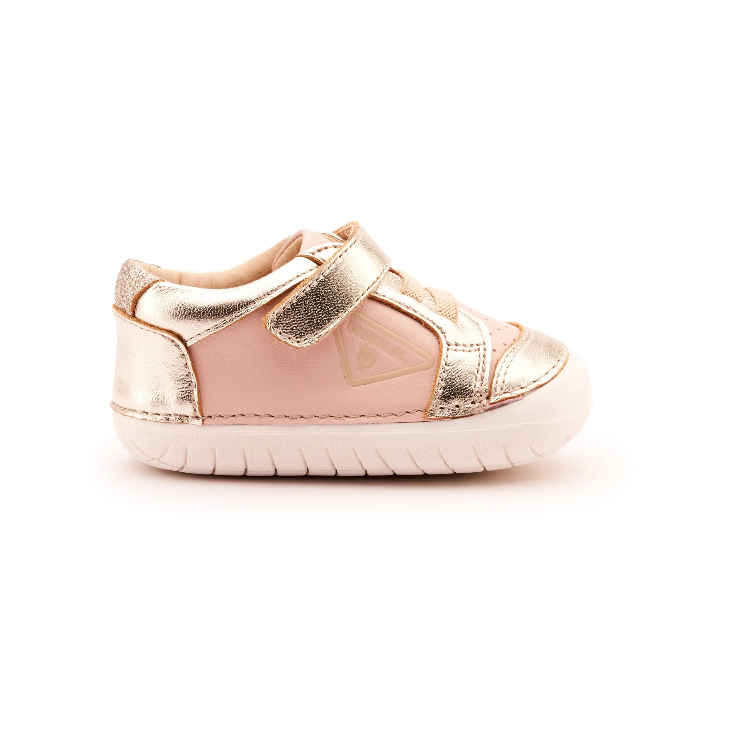 Old Soles Girl's 4094 Badge Pave Casual Shoes - Powder Pink / Gold / Glam Gold