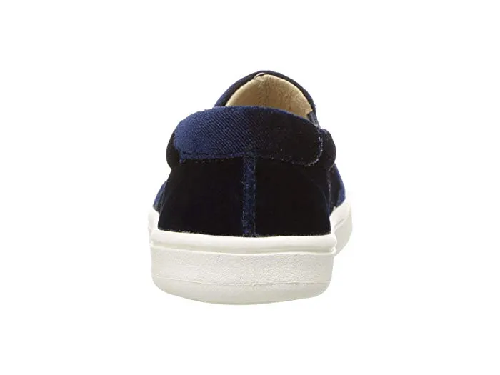 Old Soles Girl's Velvey Hoff Velvet Slip On, Midnight