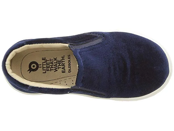 Old Soles Girl's Velvey Hoff Velvet Slip On, Midnight