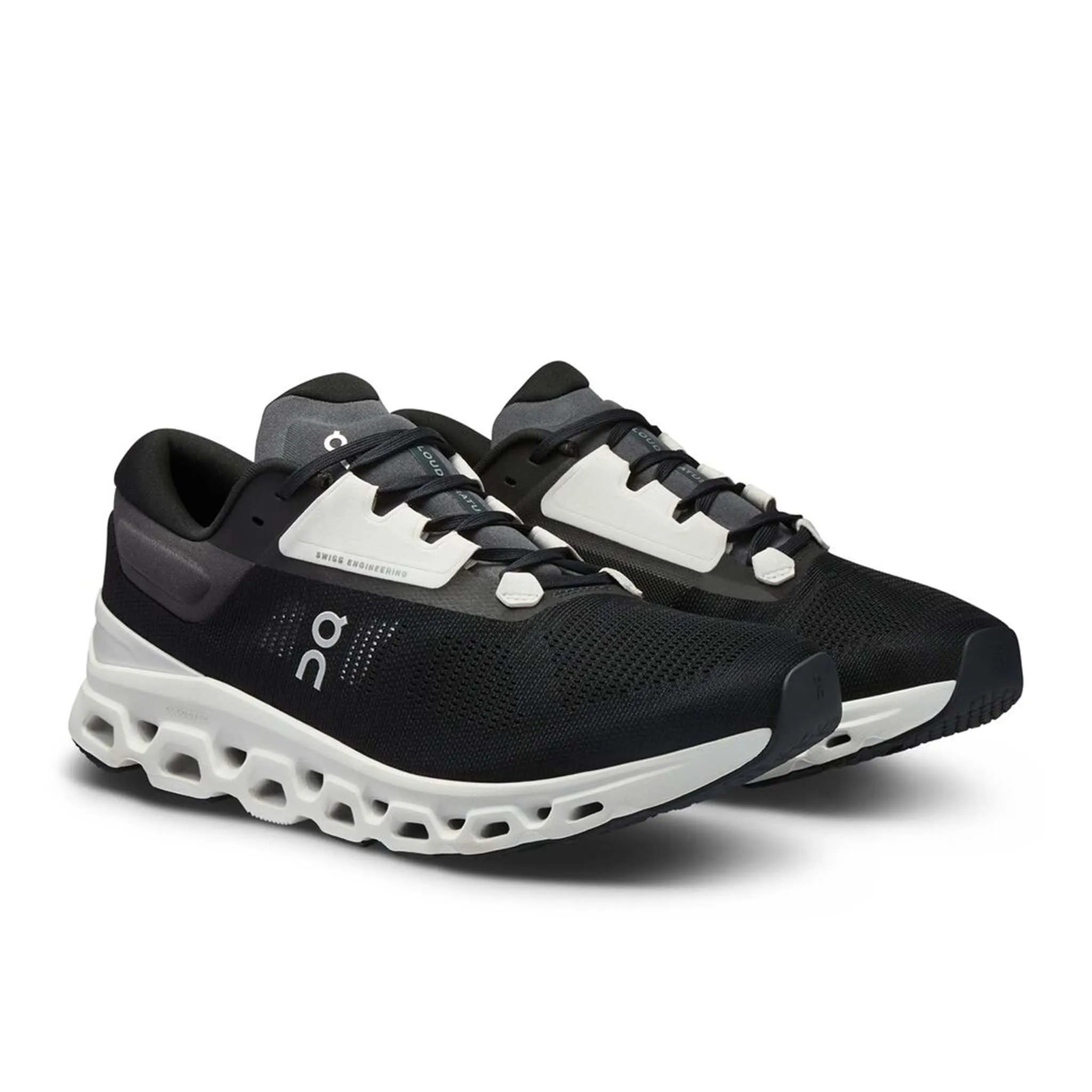 On | Men's Cloudstratus 3 Running Shoes - Black/Frost