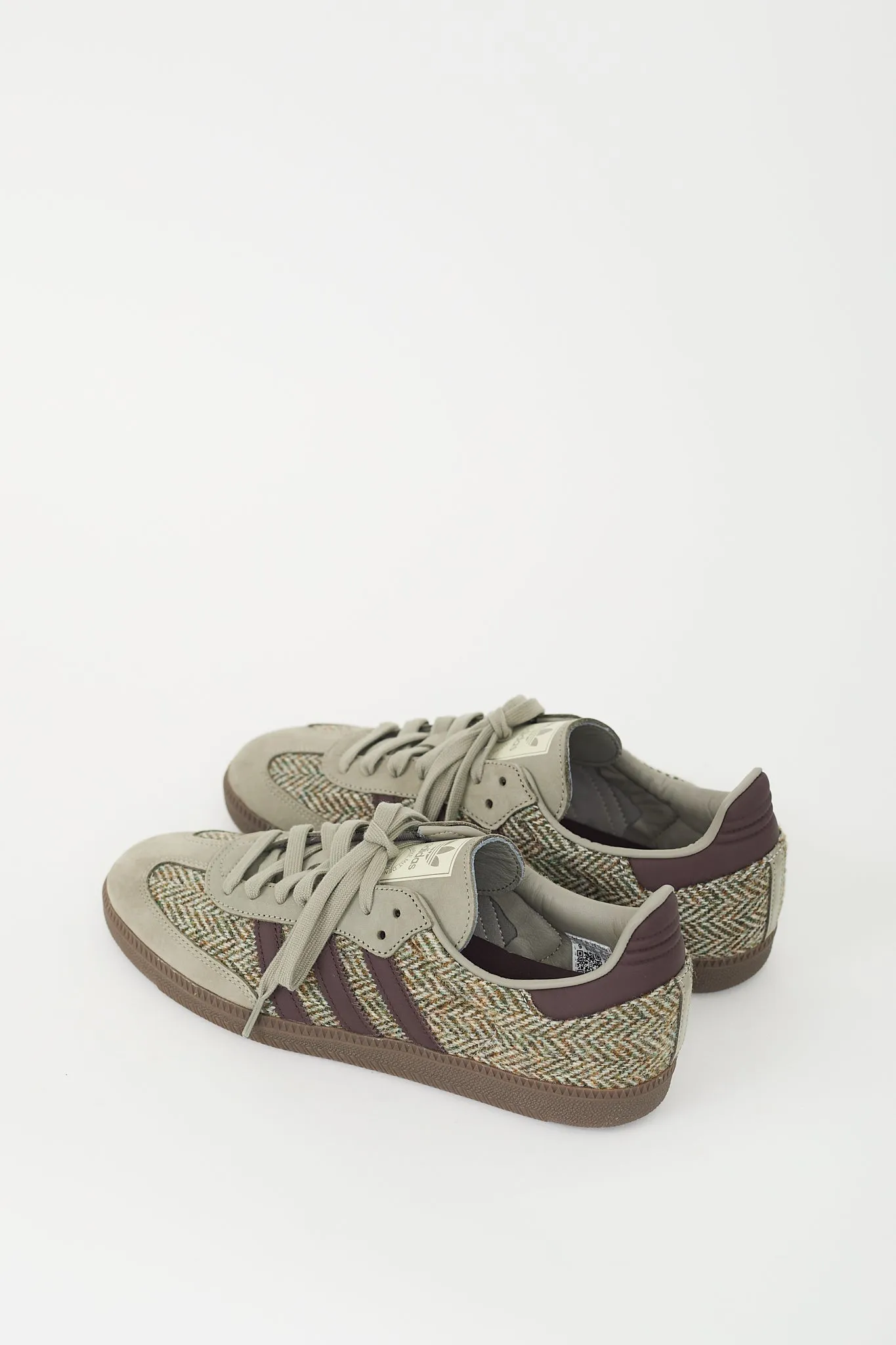 Originals X Harris Tweed Grey & Brown Tweed Samba OG Sneaker