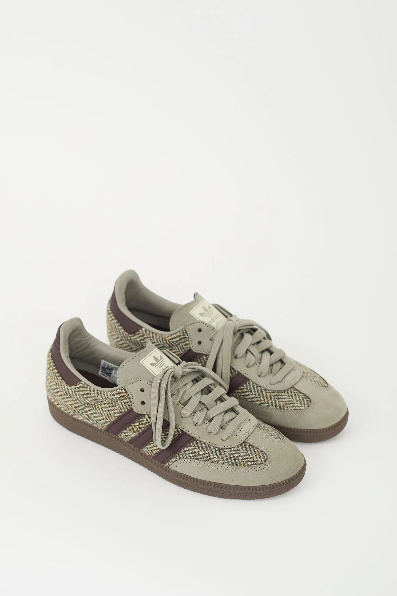 Originals X Harris Tweed Grey & Brown Tweed Samba OG Sneaker