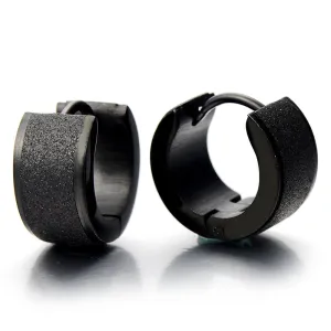 Pair of Satin Finishing Huggie Hinged Hoop Earrings for Men and Women, Perfect for Adding a Touch of Elegance to Everyday Wear or Special Occasions