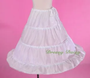 PC003 3-Hoop Crinoline Petticoat Slip Underskirt For Girl Dresses