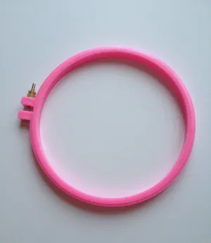 Pink Plastic Embroidery Hoop Sewing Needlecraft Quilting Supplies Tools Wooden Cross Stich Crewel Frame Work Handanger