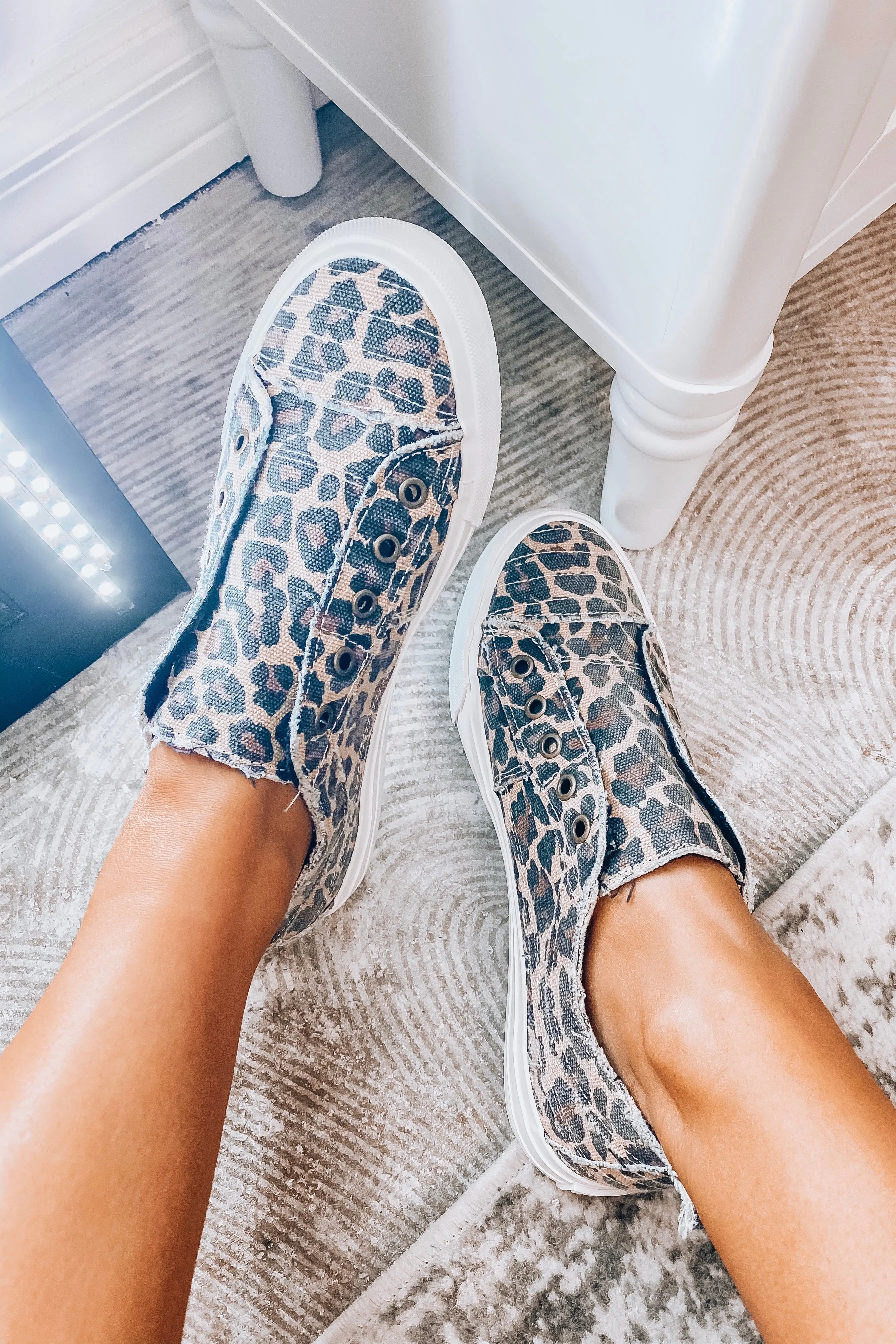 Playful Slip On Sneakers - Leopard