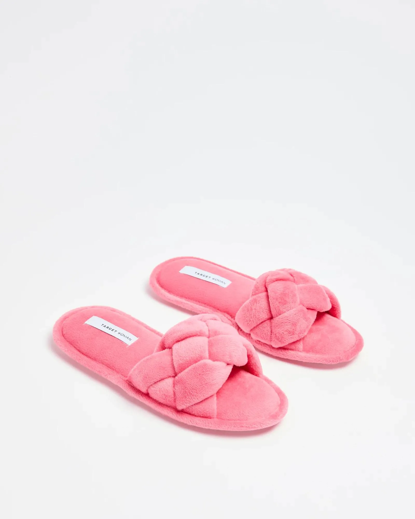 popular  Womens Braided Strap Slipper Scuff - Pink