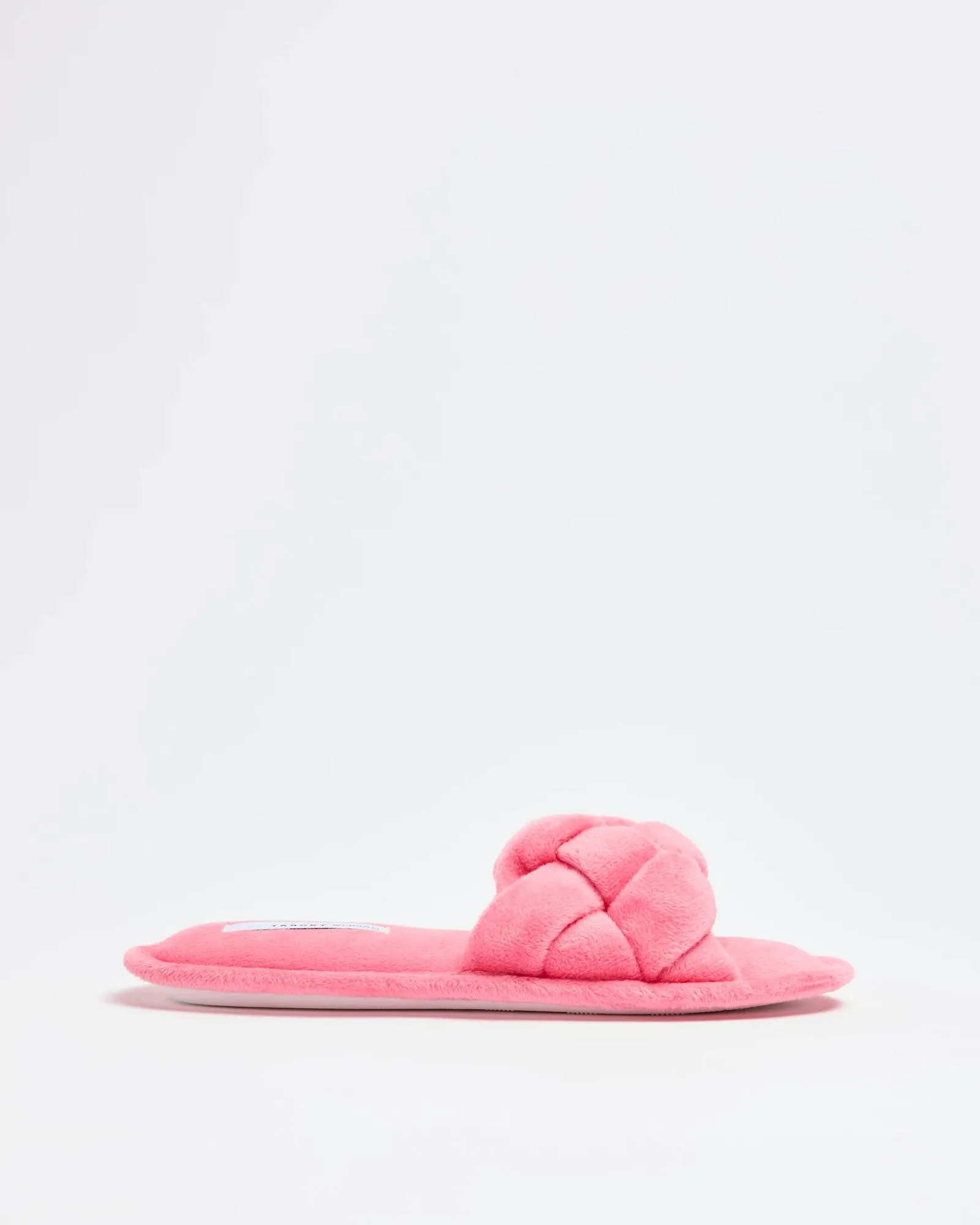 popular  Womens Braided Strap Slipper Scuff - Pink