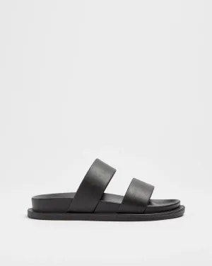 popular  Womens Moulded Double Strap Sandal - Lauren II - Black