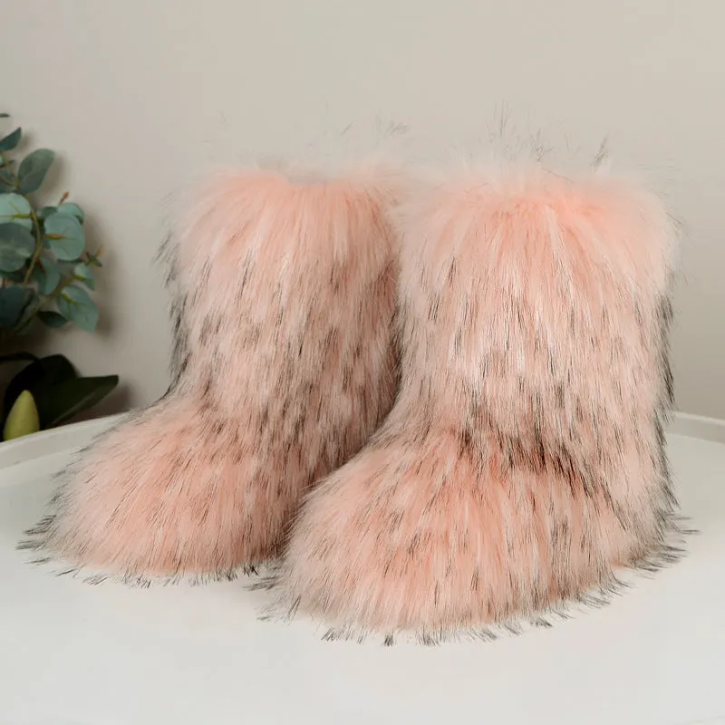 Pre Order:  Fluffy Fur Slip On Boots