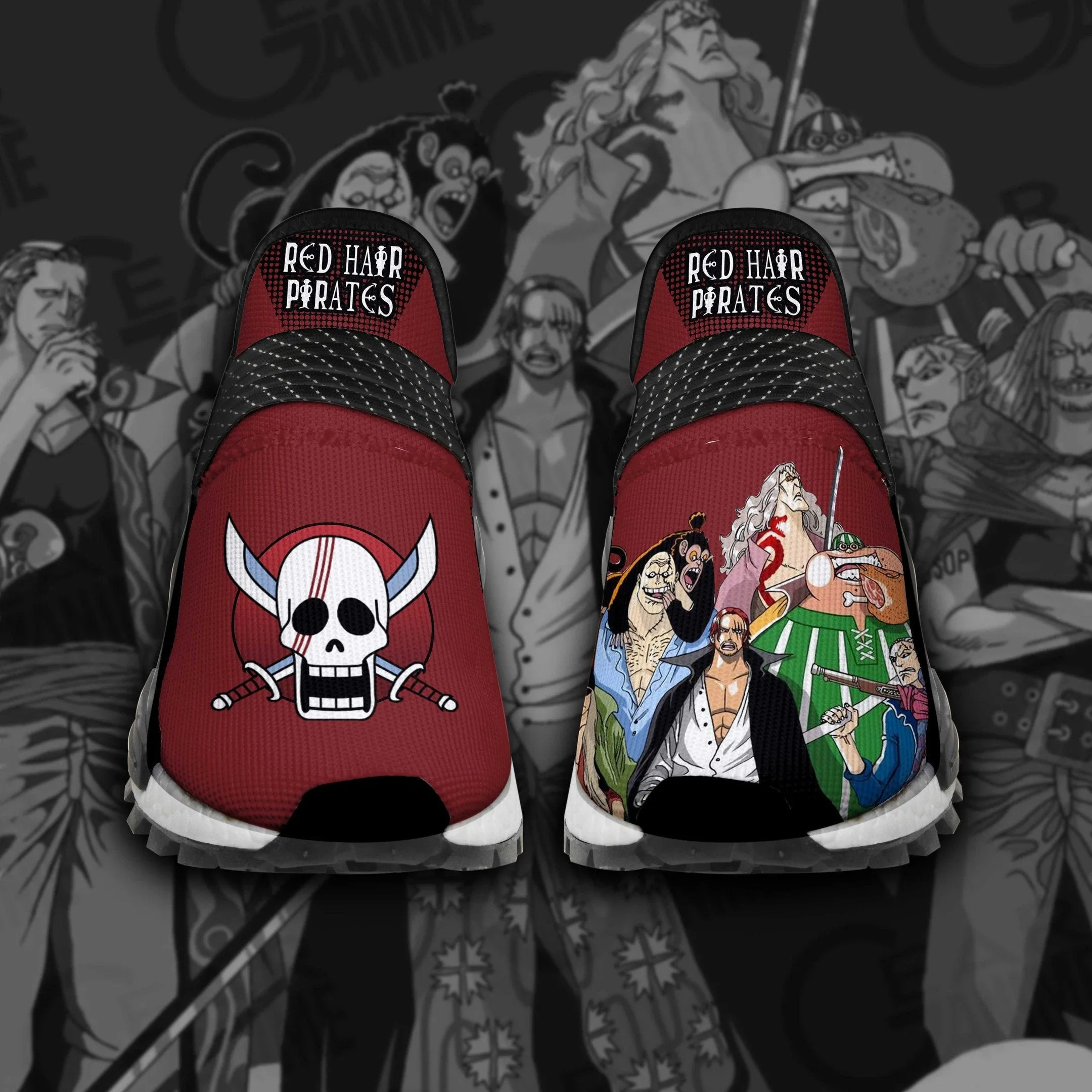 Red Hair Pirates Shoes OP Custom Anime Shoes TT12