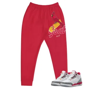 Retro 3 Cardinal Logo Joggers