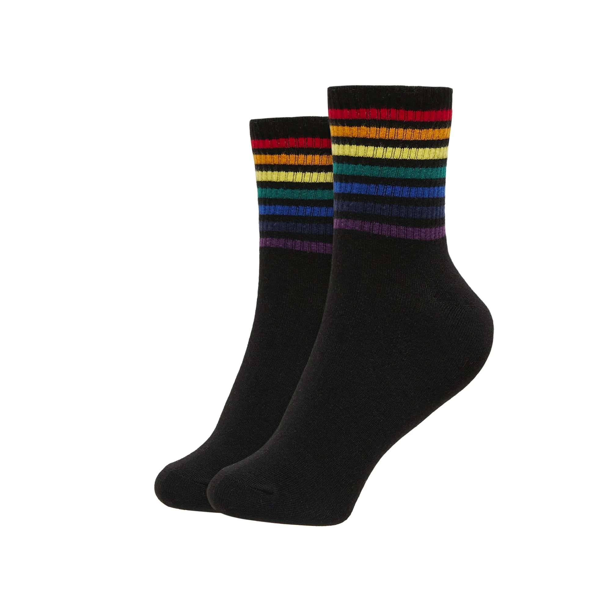 Retro Stripes Quarter Length Socks