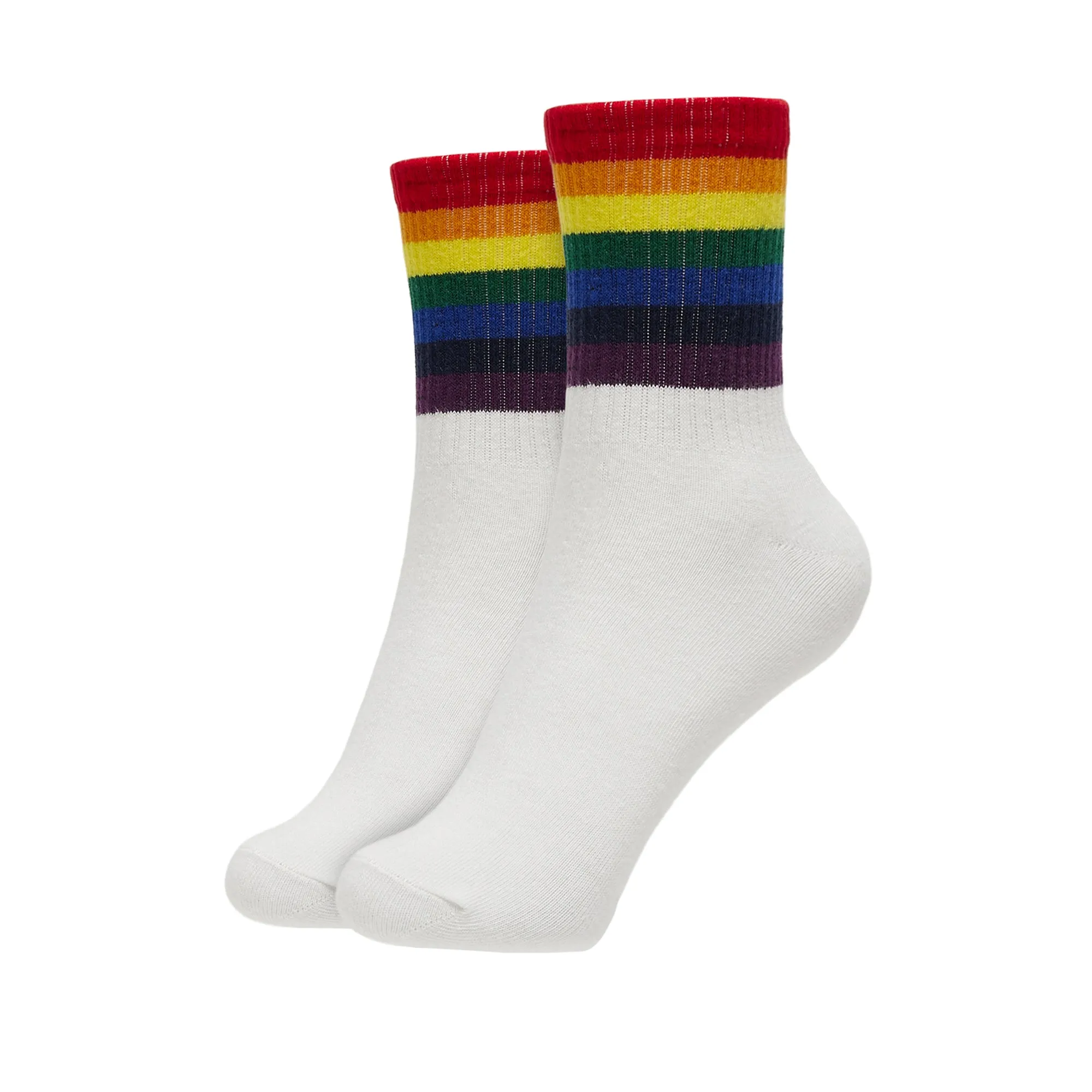 Retro Stripes Quarter Length Socks