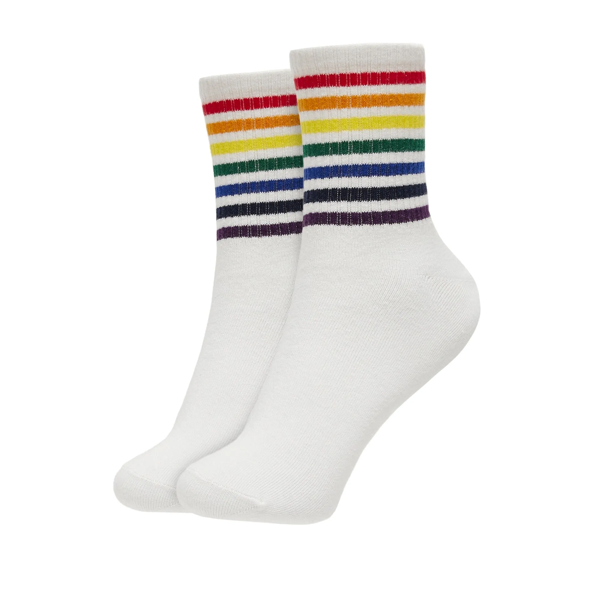 Retro Stripes Quarter Length Socks