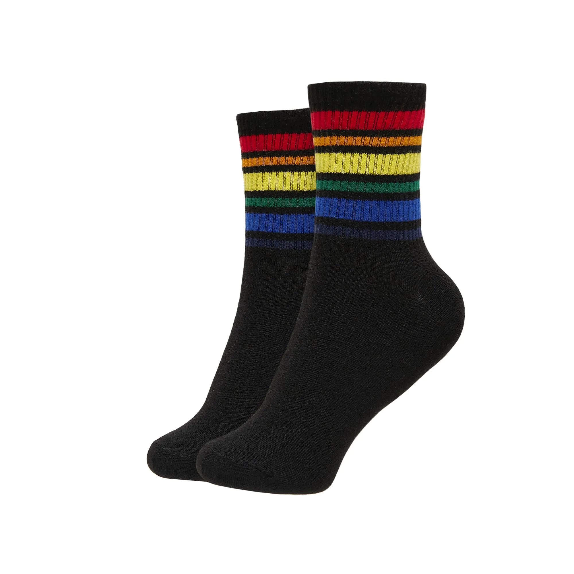 Retro Stripes Quarter Length Socks