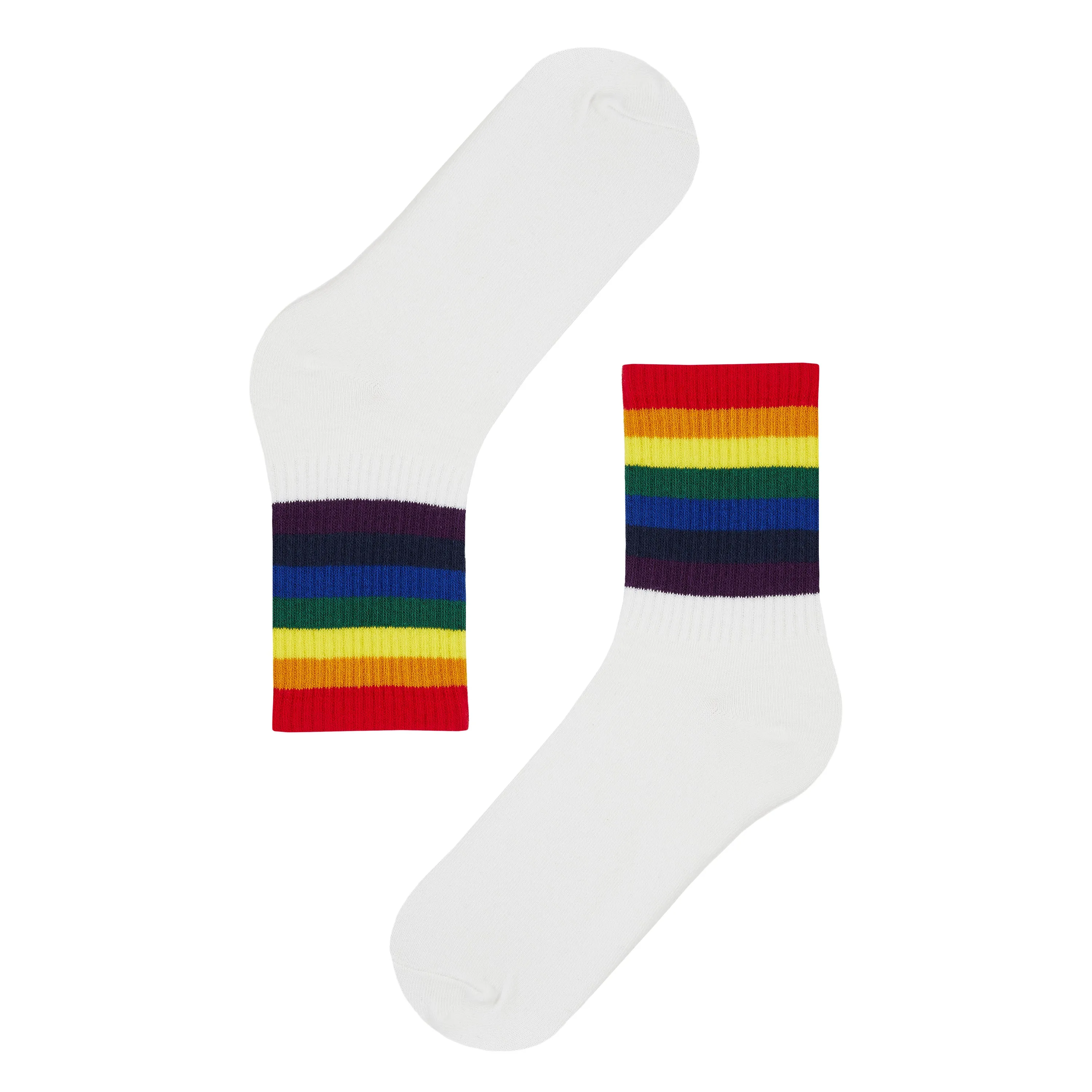 Retro Stripes Quarter Length Socks