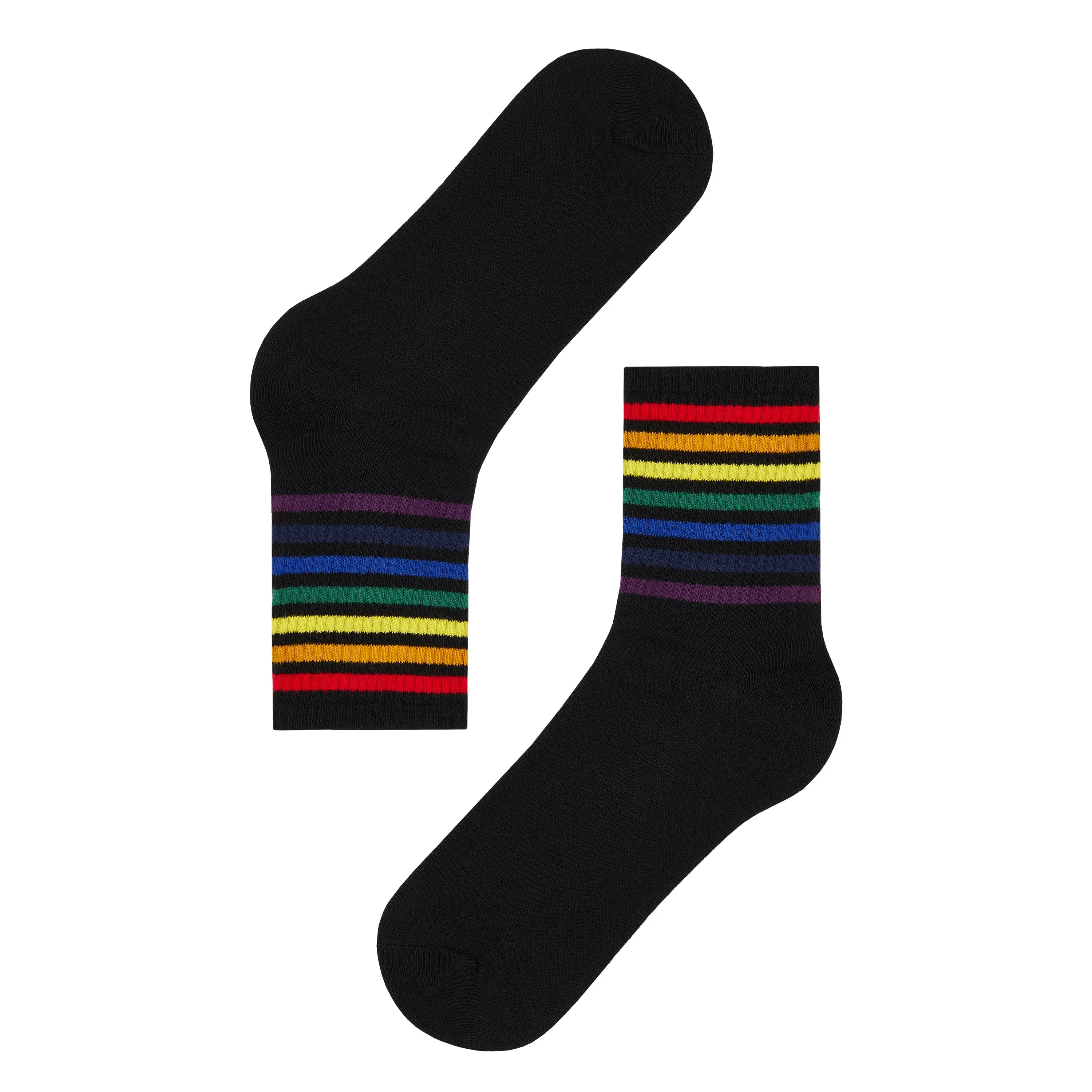 Retro Stripes Quarter Length Socks