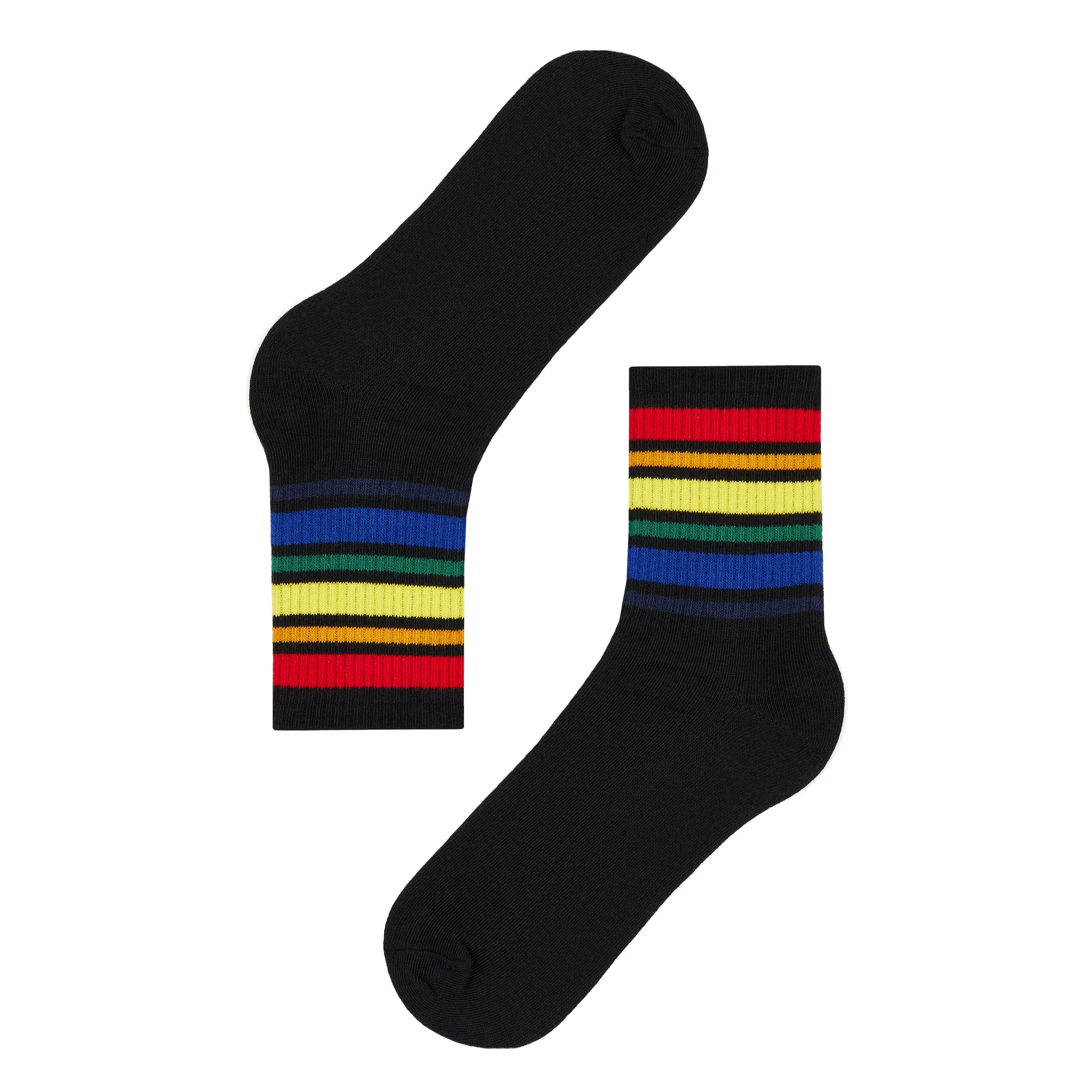 Retro Stripes Quarter Length Socks