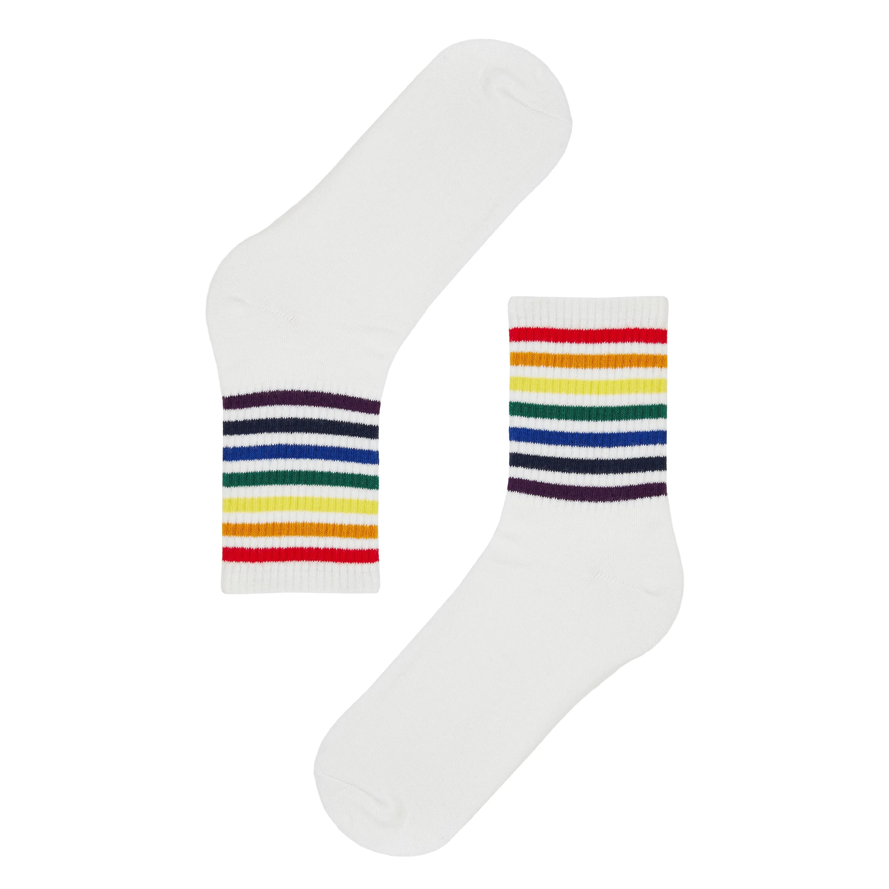 Retro Stripes Quarter Length Socks