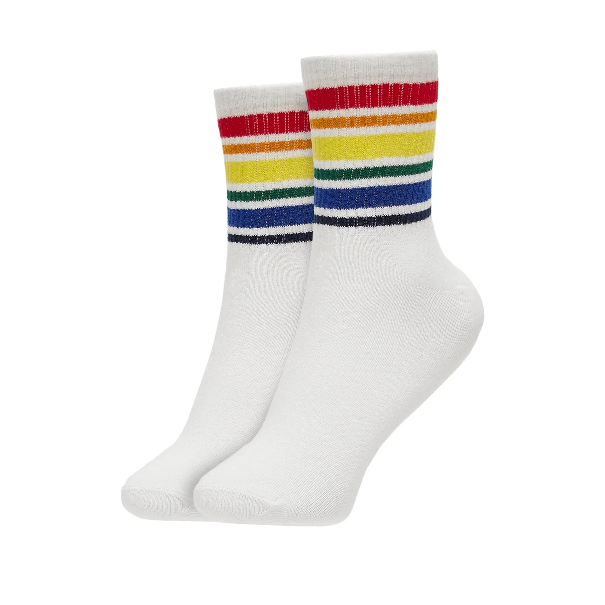 Retro Stripes Quarter Length Socks