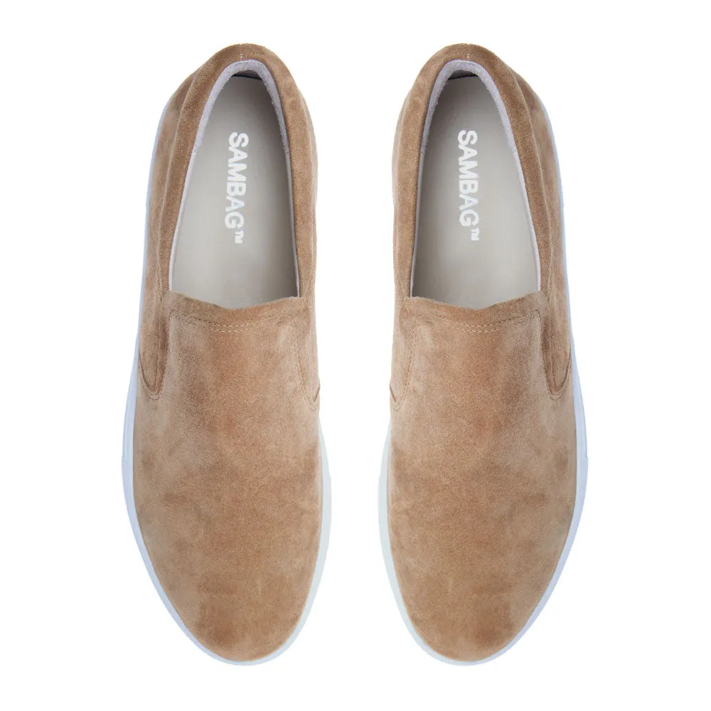 Riley Rust Suede Slip on Sneaker