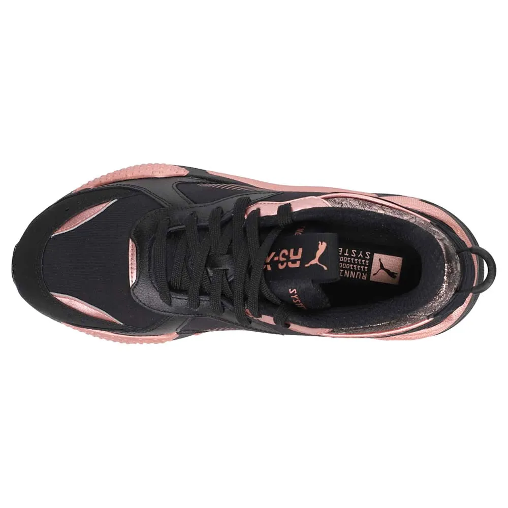 RS-X Black Rose Lace Up Sneakers