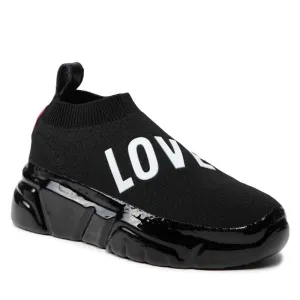 Scarpe Donna LOVE MOSCHINO Sneakers Slip On a Calzino Basso colore Nero