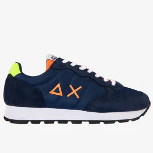 Scarpe Uomo Sun68 Sneakers Tom Fluo Eva Print Navy Blue