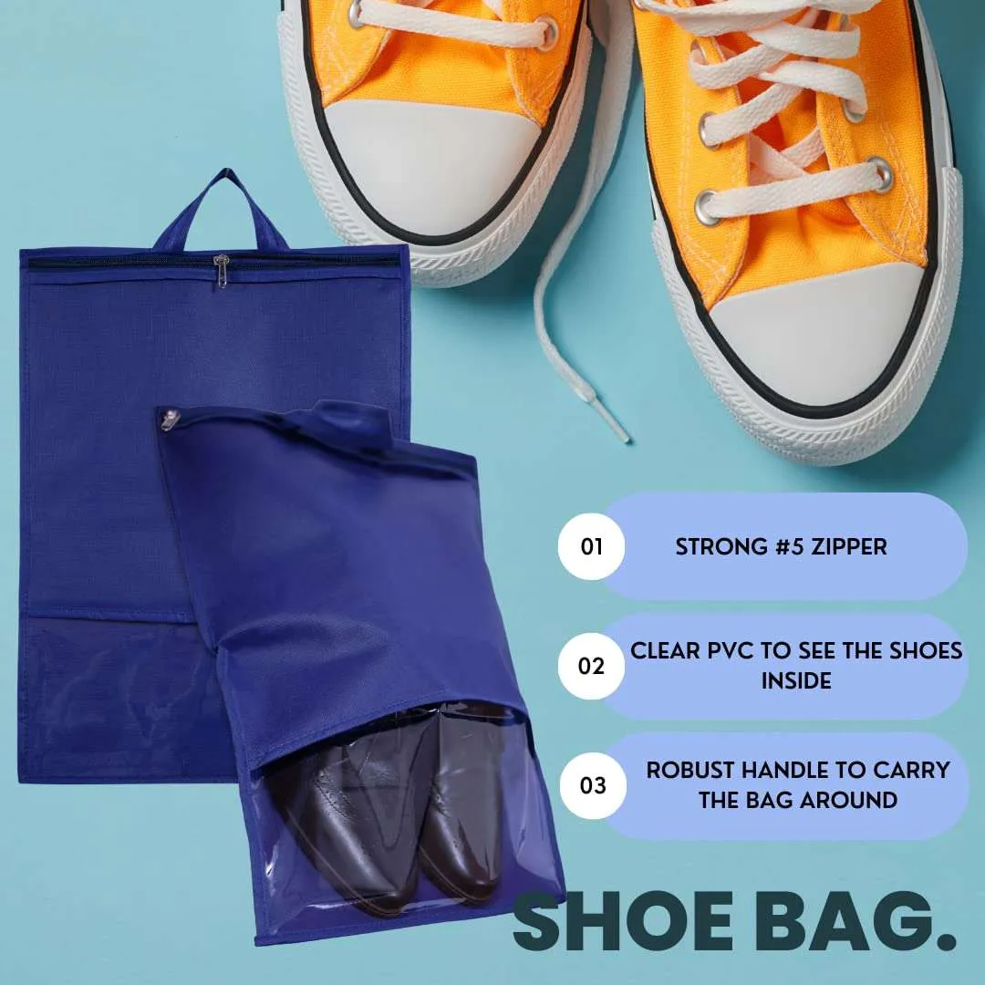 Shoe Bag for Travel & Storage - Blue