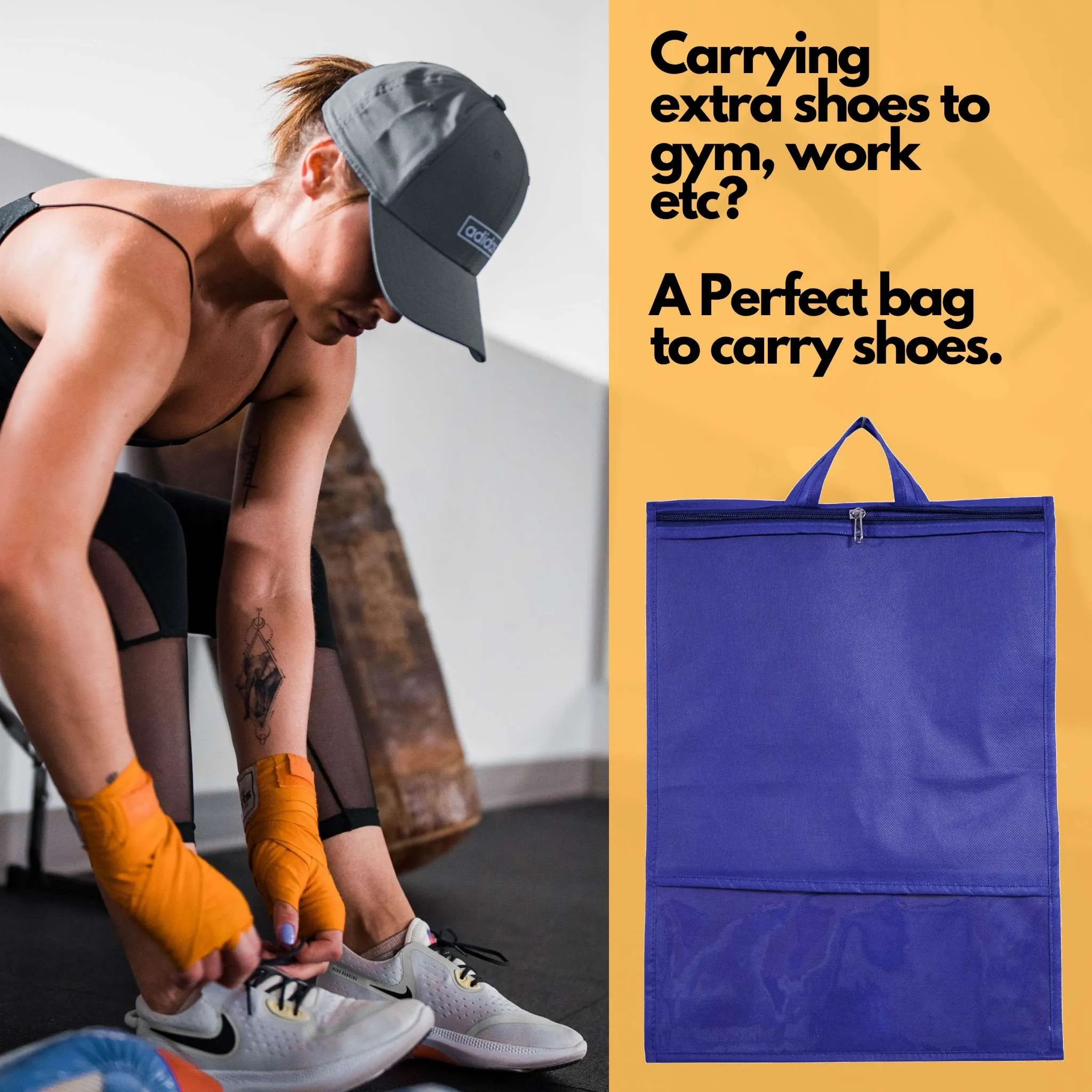 Shoe Bag for Travel & Storage - Blue