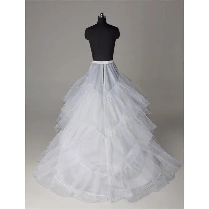 Silk Satin Wedding Petticoat Accessories White Floor Length LP004