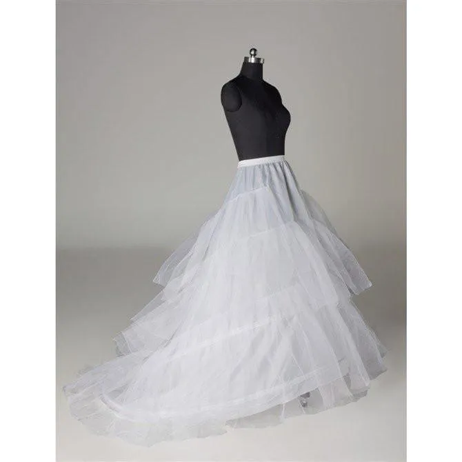 Silk Satin Wedding Petticoat Accessories White Floor Length LP004