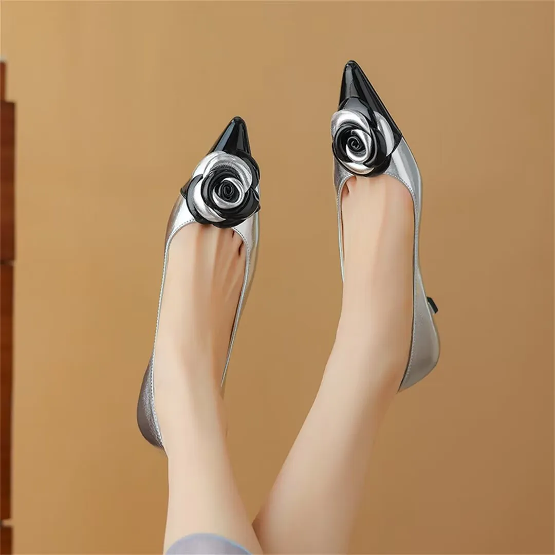 Slip-On Cow Leather Pumps