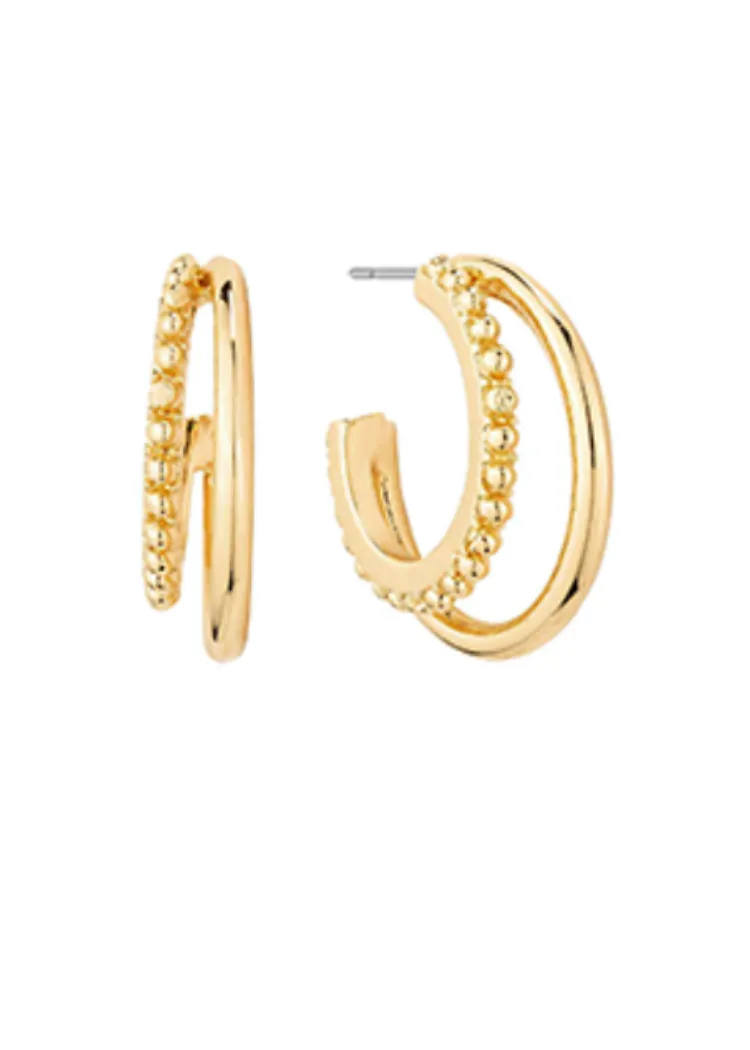 Solange Textured Hoops