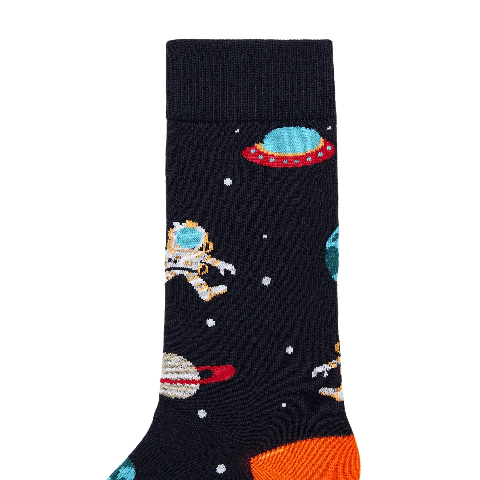 Space Retro Printed Crew Length Socks