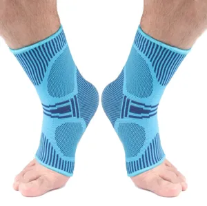 Sports Ankle Support Breathable Pressure Anti-Sprain Protection Ankle Sleeve Basketball Football Mountaineering Fitness Protective Gear, Specification: M (Blue)