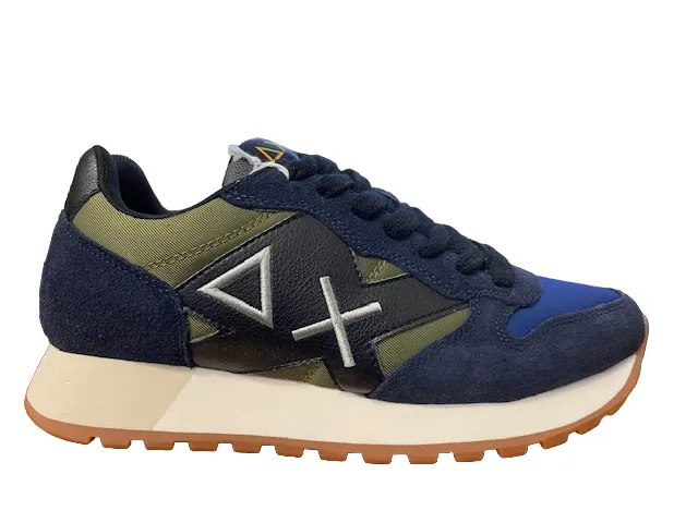 Sun68 sneakers da uomo Jaki Bicolor Z42114 7407 dark military-navy blue