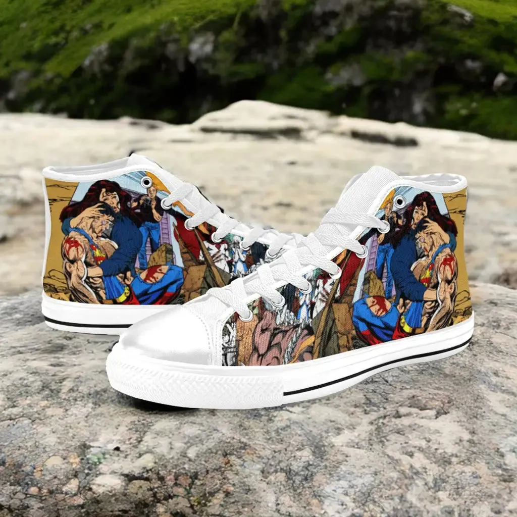 Superman Dead Shoes High Top Sneakers for Kids and Adults