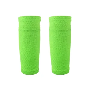 Sweat-Absorbing Breathable Insert Socks Calf Guard Socks Football Protective Gear(Green M)