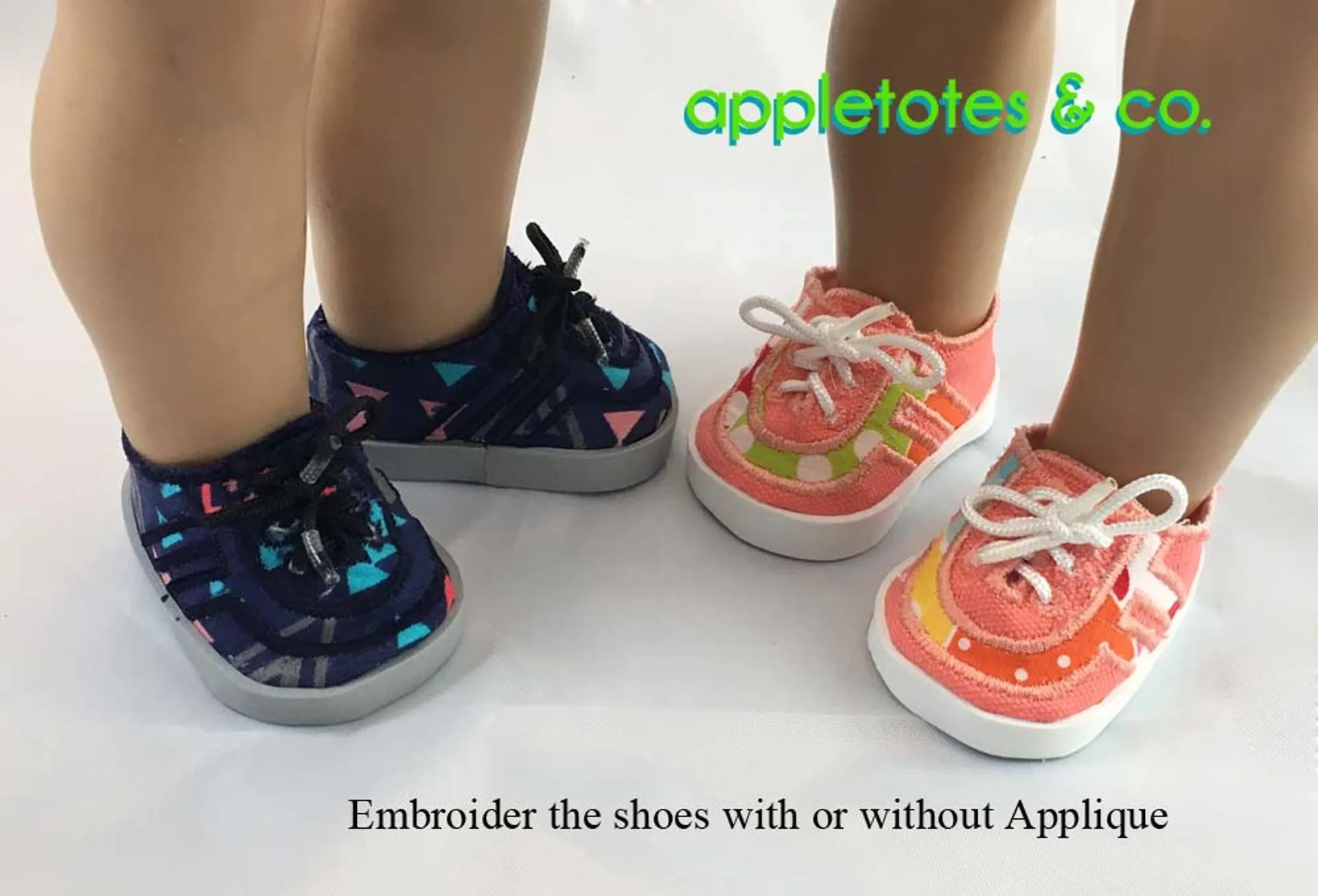 Sydney Sneakers ITH Embroidery Patterns for 18 Inch Dolls