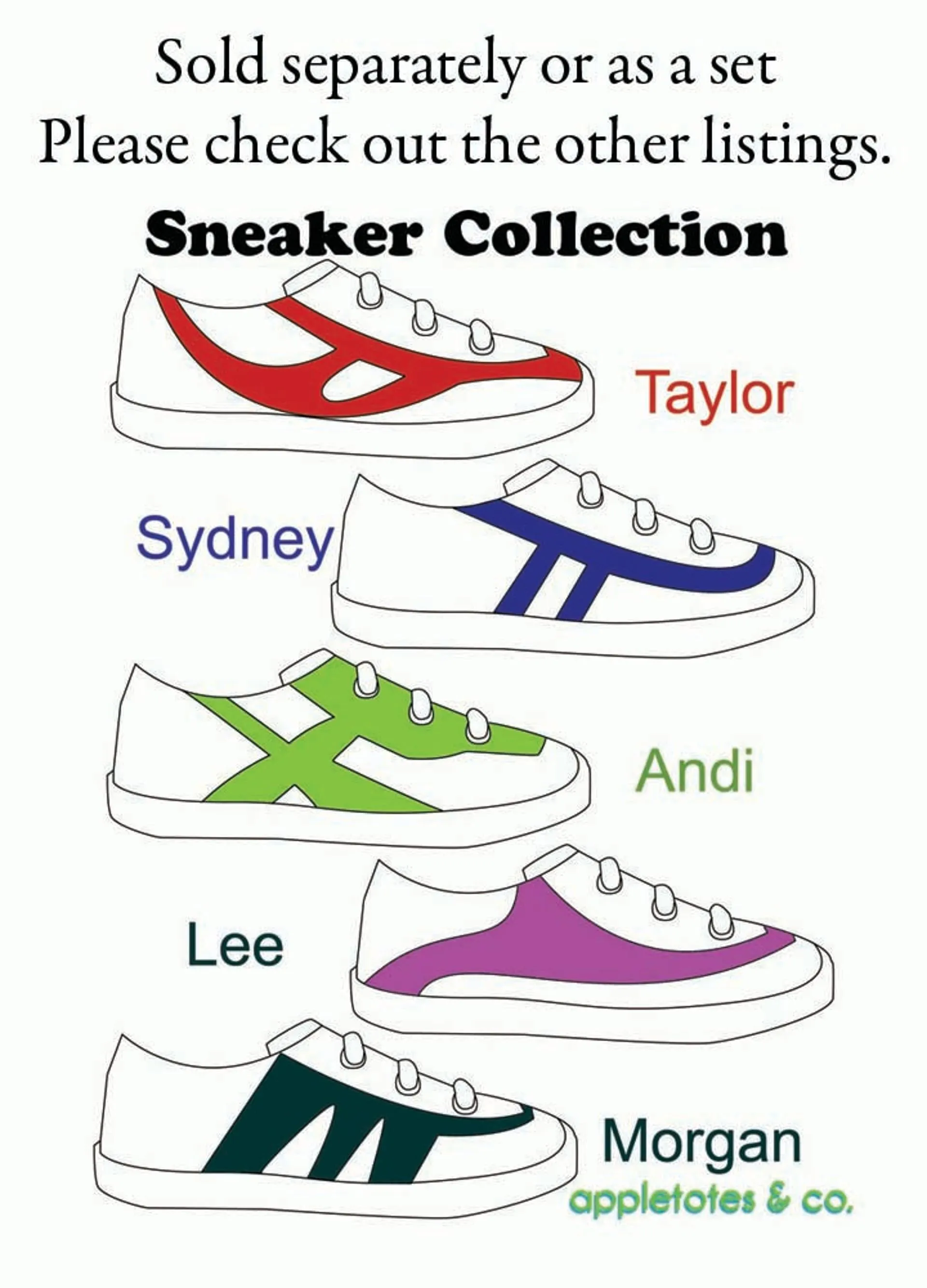 Sydney Sneakers ITH Embroidery Patterns for 18 Inch Dolls