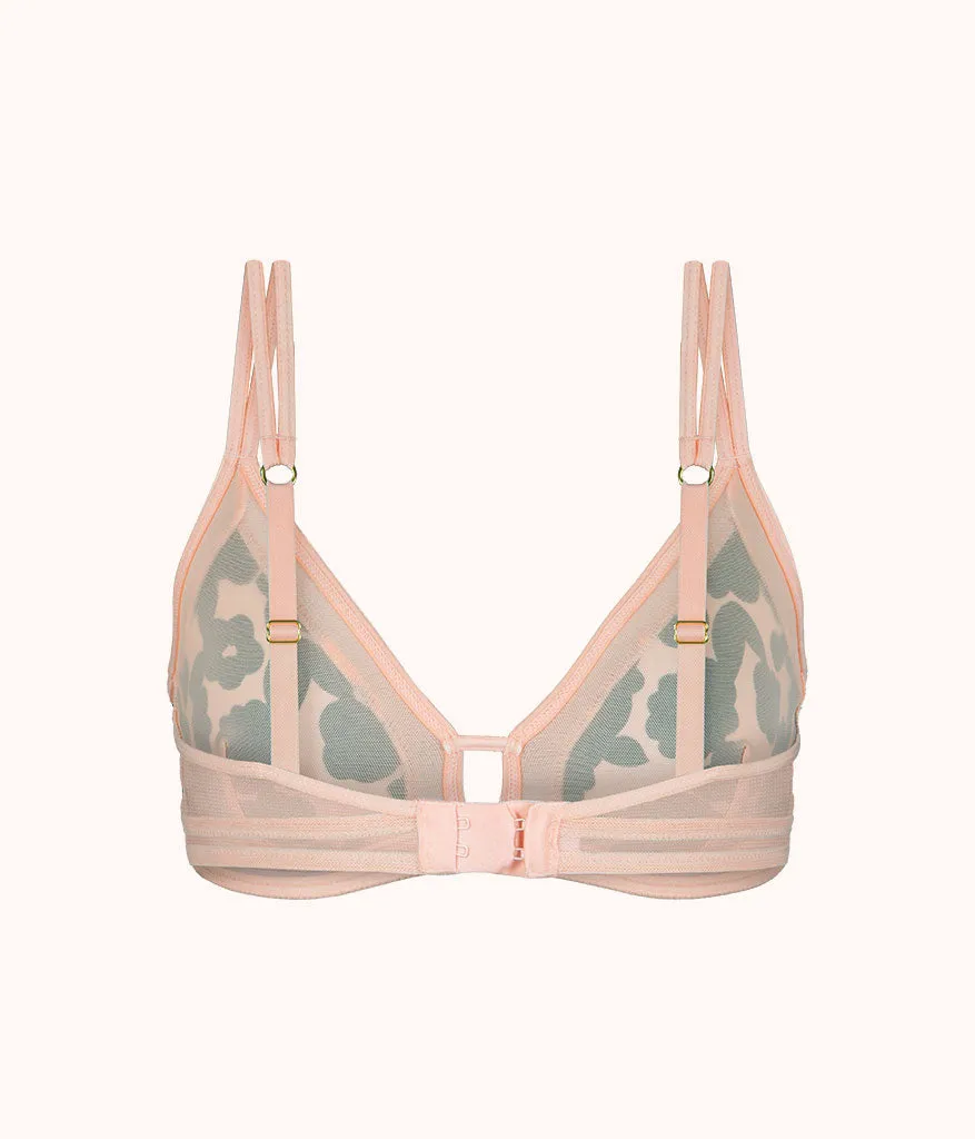 The Mesh Trim Bralette: Retro Blooms